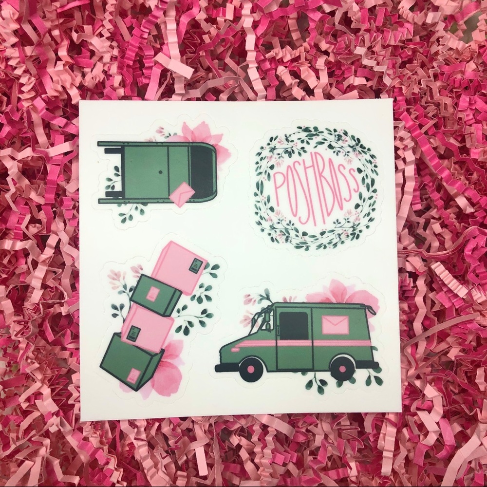 Posh Boss Floral Sticker Sheet - Picture 2 of 3